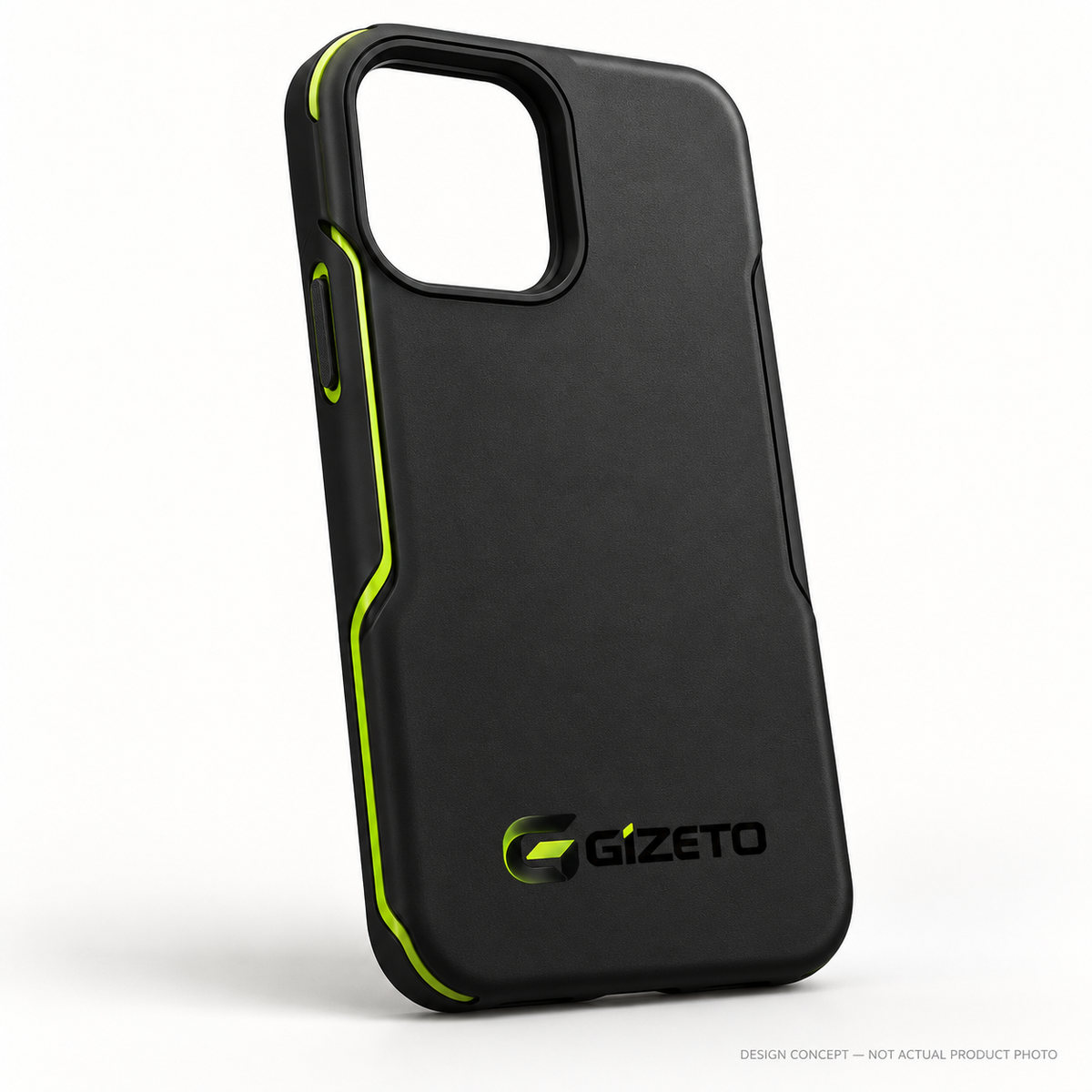 AI-generated Gizeto case design concept — not an actual product photograph; specifications and manufacturing unconfirmed.