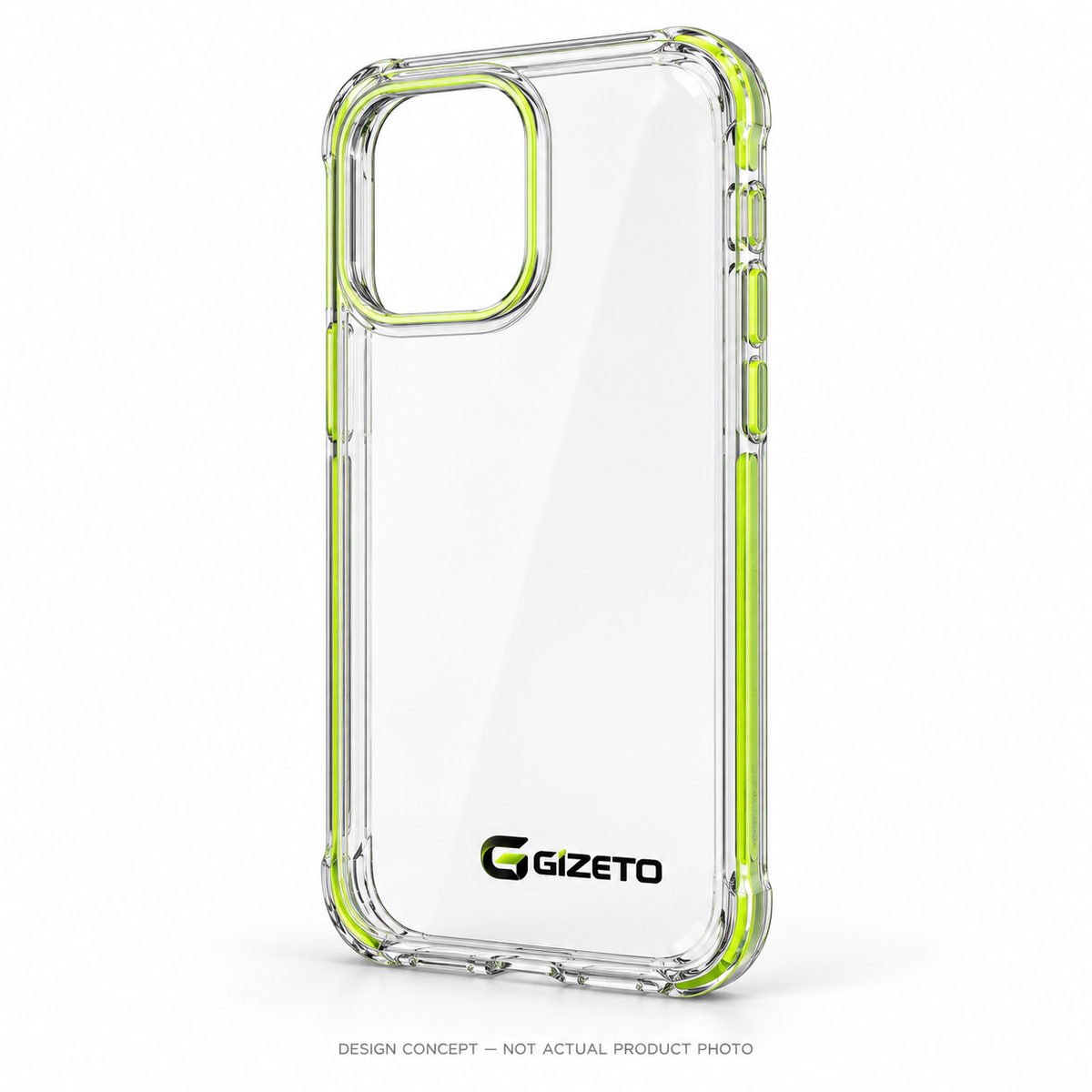 AI-generated Gizeto Clear Phone Case design concept — not an actual product photograph; specifications and manufacturing unconfirmed.
