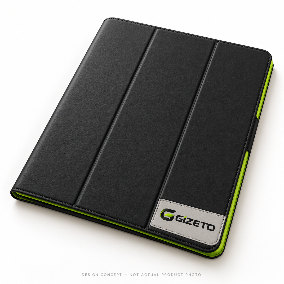 AI-generated Gizeto Tablet Folio Case design concept — not an actual product photograph; specifications and manufacturing unconfirmed.