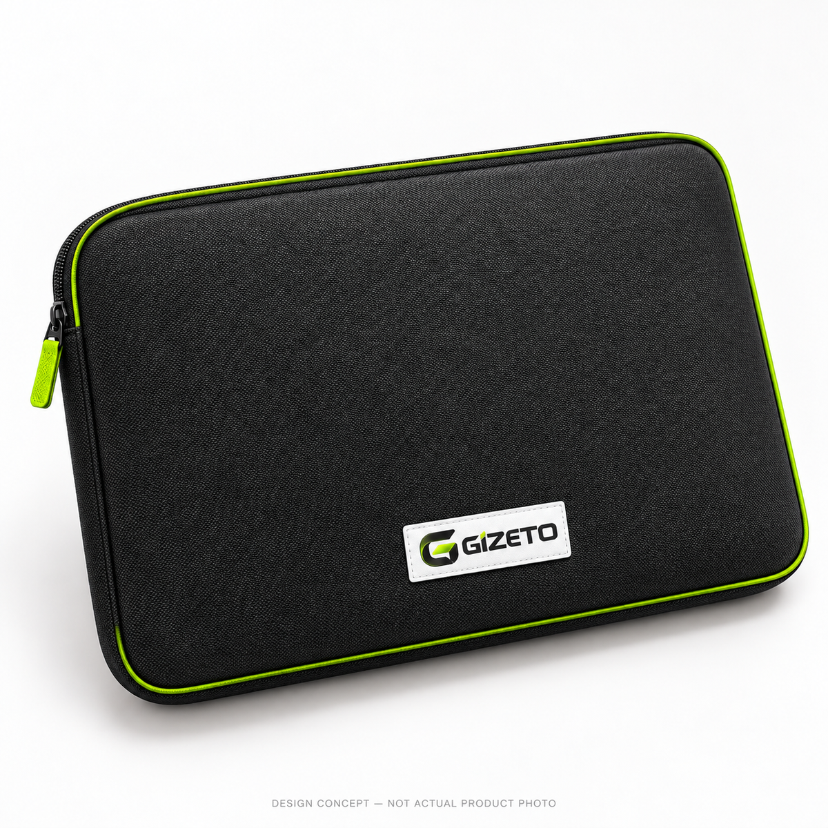 AI-generated Gizeto Laptop Sleeve design concept — not an actual product photograph; specifications and manufacturing unconfirmed.